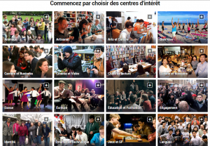 centres d'intérêt meetup
